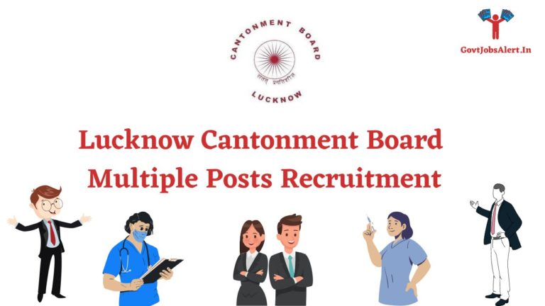 Lucknow Cantonment Board Multiple Posts Recruitment