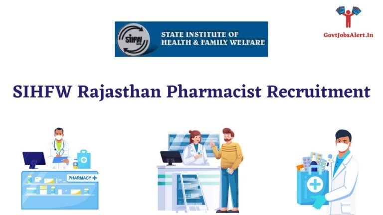 SIHFW Rajasthan Pharmacist Recruitment