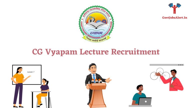 CG Vyapam Lecturer Recruitment
