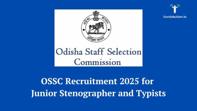 Ossc recruitment 2025 notification for 74 junior stenographer and typist vacancies in odisha. Apply online.