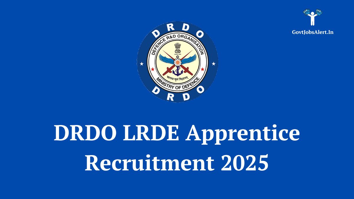Drdo lrde apprentice recruitment 2025 - job opportunities for graduates, diploma holders, and iti apprentices. Apply by may 25, 2025.