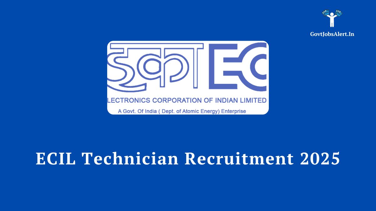 Ecil technician recruitment 2025 notification for 45 iti vacancies. Apply online.