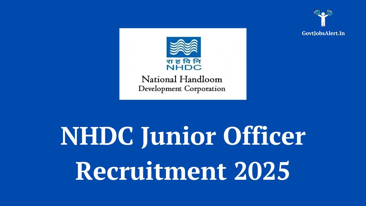 Nhdc junior officer recruitment 2025 notification - apply for 8 posts