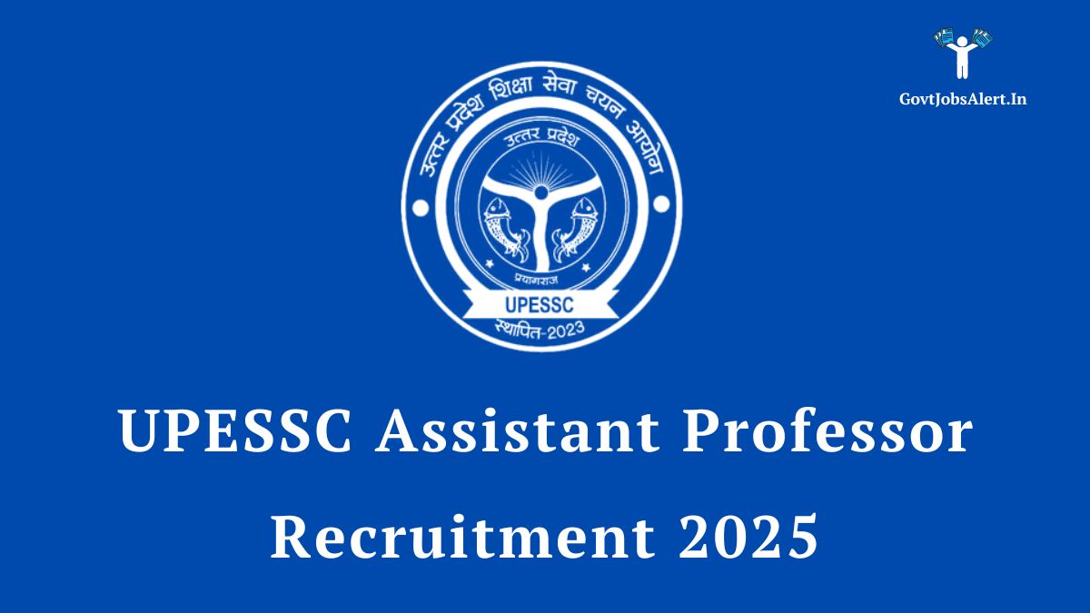 Upessc assistant professor recruitment 2025 notification for 107 b. Ed. Vacancies - apply online