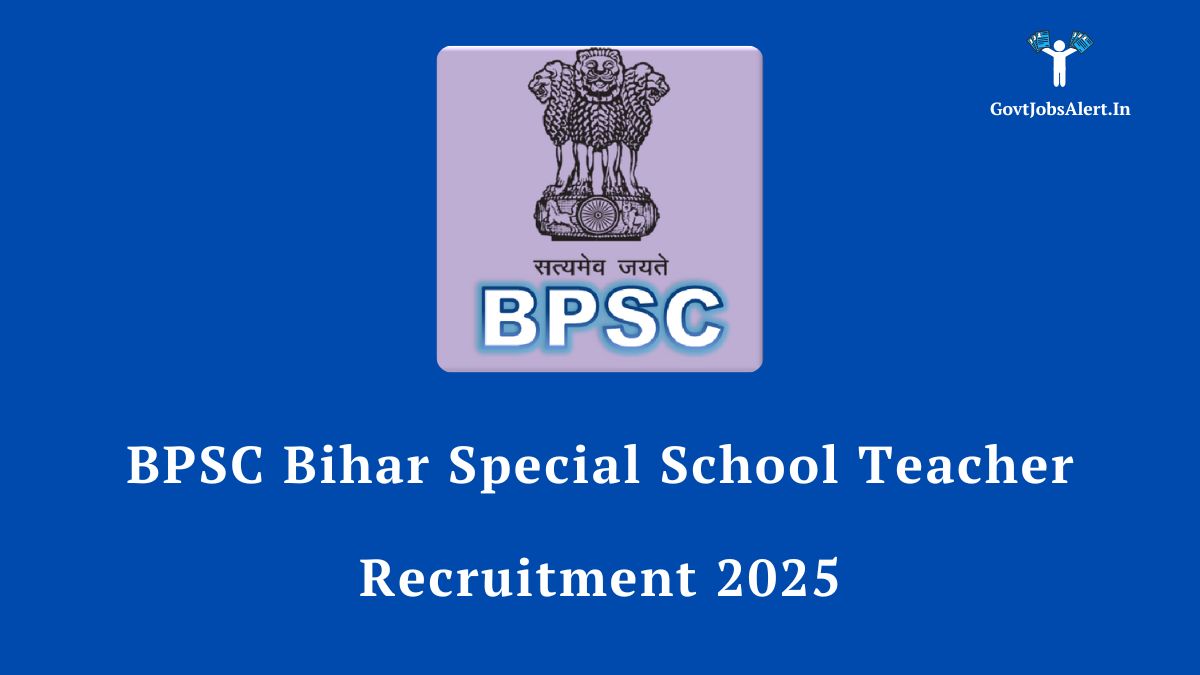 Bpsc bihar special school teacher recruitment 2025 notification for 7279 vacancies. Online application for bihar special educator jobs.