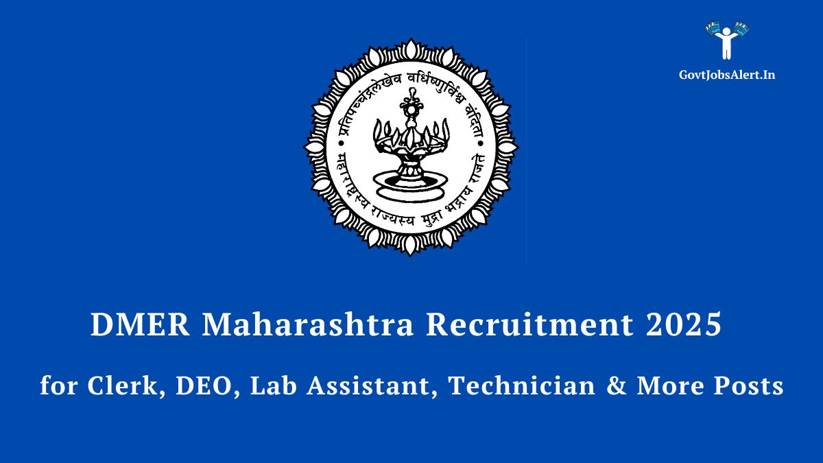Dmer maharashtra recruitment 2025 notification for 1107 vacancies for clerk, technician, lab assistant, and other group-c posts. Apply online at med-edu. In.
