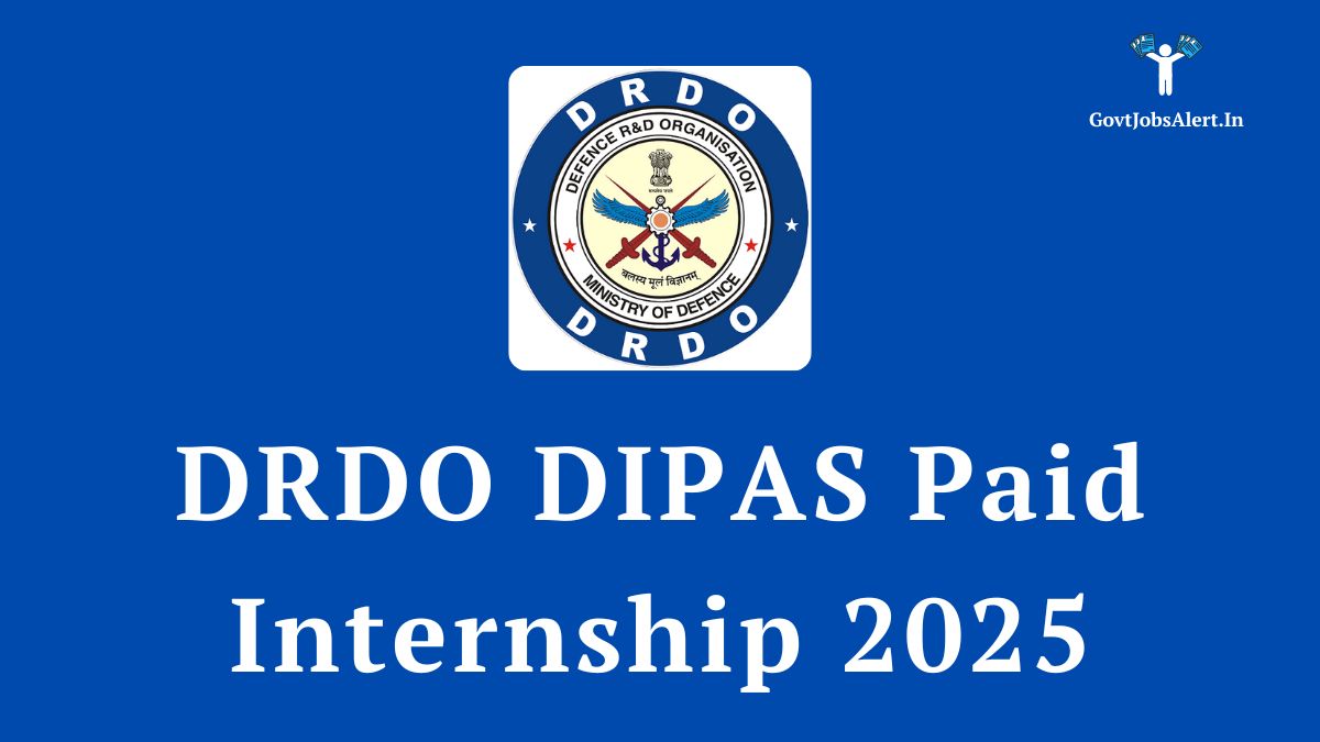 Drdo dipas paid internship 2025 for final year engineering students in delhi and haldwani. Apply for roles in mechanical, computer science, and electronics.