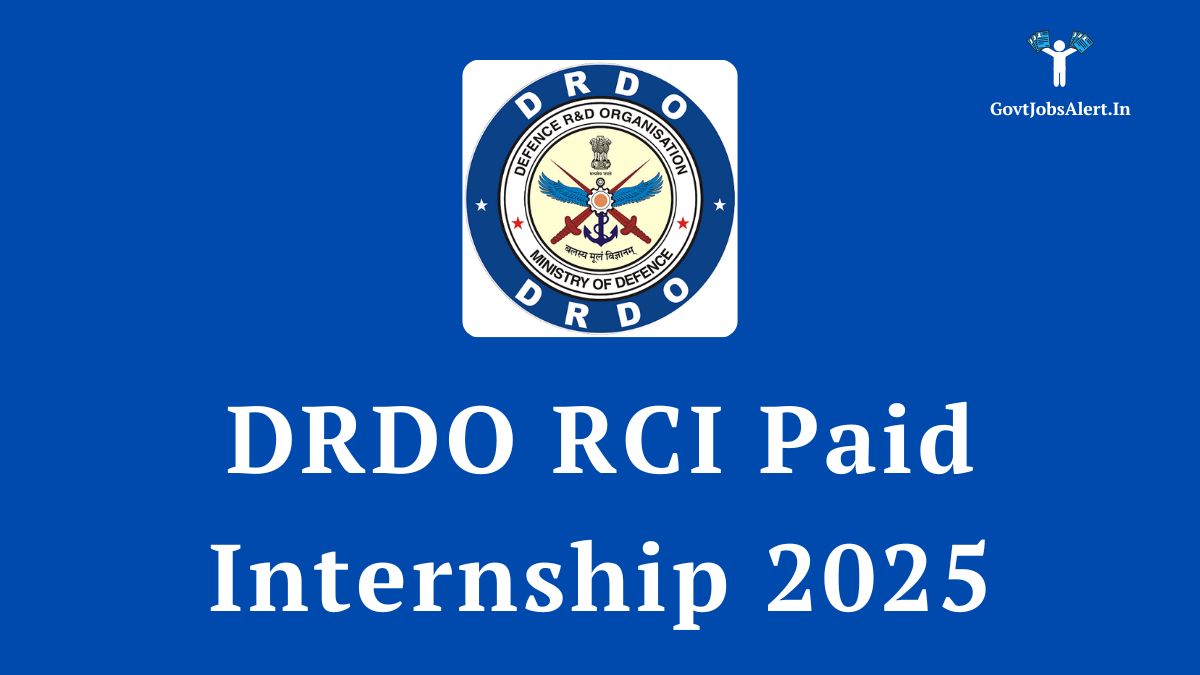 Drdo rci paid internship 2025 notification for 160 engineering and science vacancies. Application process and eligibility details.