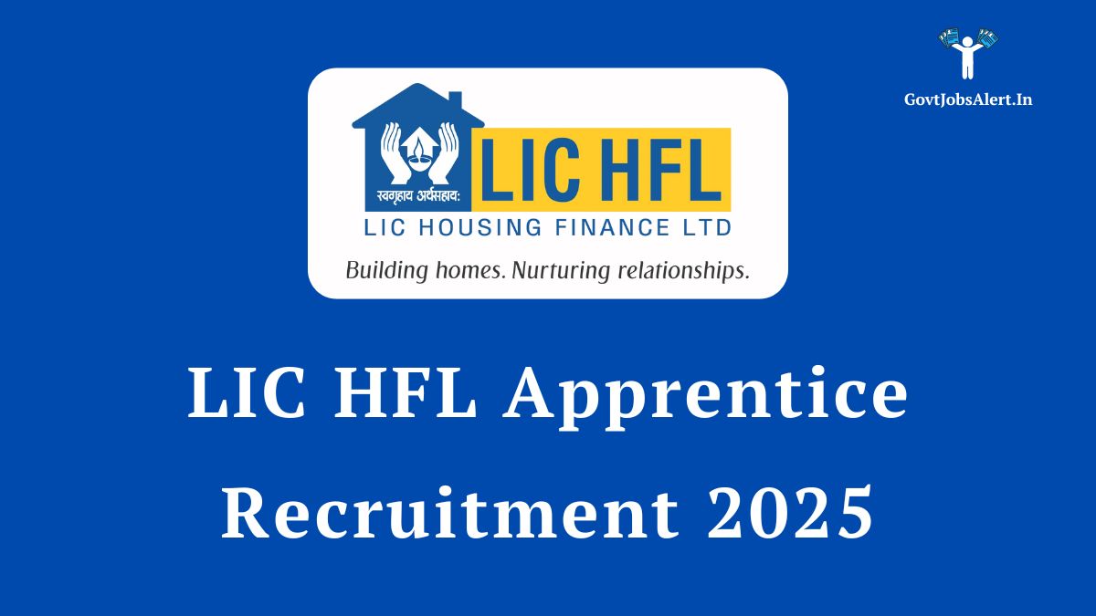 Lic hfl apprentice recruitment 2025 notification for 250 vacancies. A graphic showing the lic hfl logo and text about the job opening.