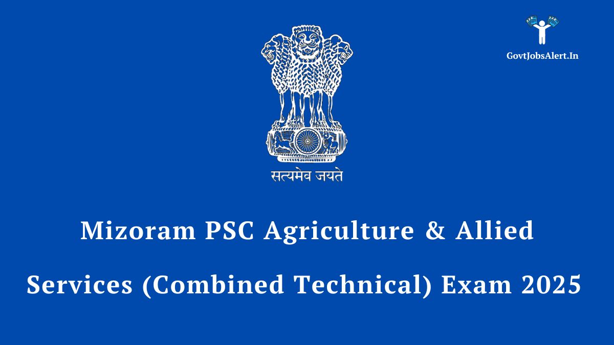 Mizoram psc recruitment 2025 for agriculture & allied services. Official notification for 25 group 'a' posts. Apply now for a government job in mizoram.