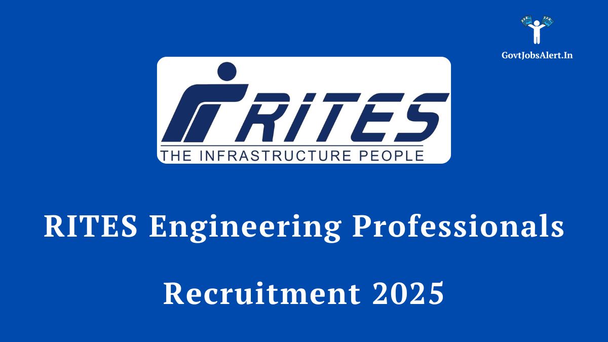 Rites recruitment 2025 notification for 18 dgm & assistant manager posts. A graphic showing the rites logo and text about engineering job vacancies.