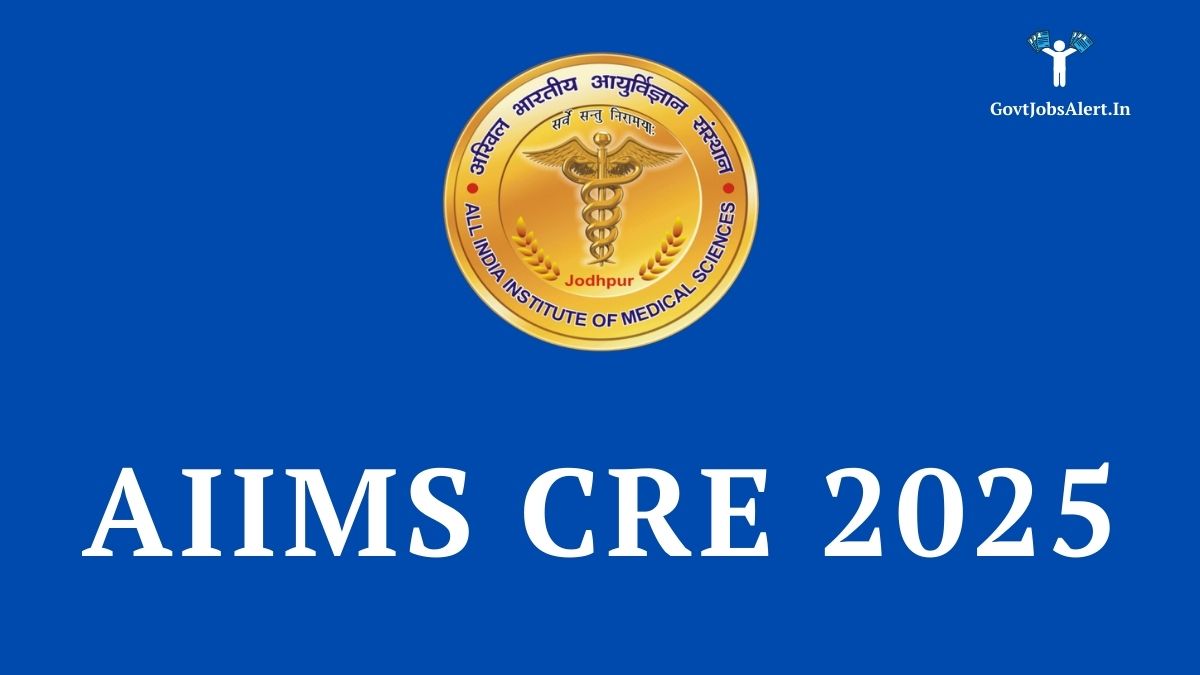 Aiims cre 2025 recruitment notification for over 3000 group b and c posts, featuring the aiims logo and job details.