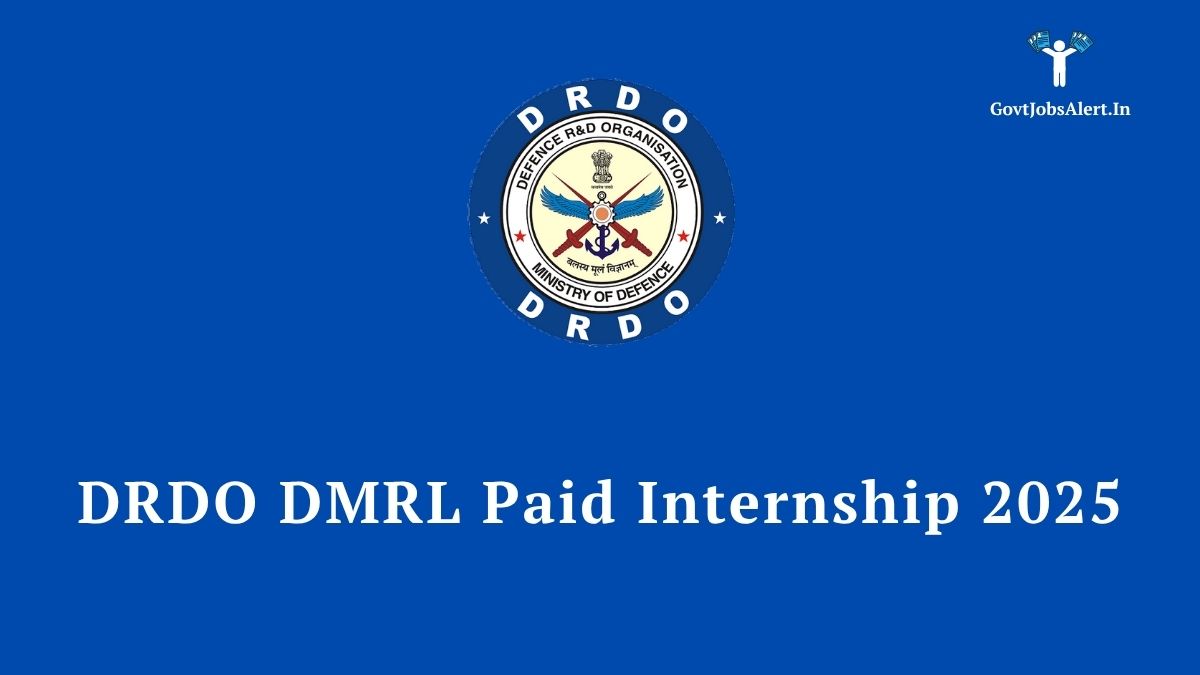 Drdo dmrl paid internship 2025 for engineering and science students. Apply now for a career in defence research.