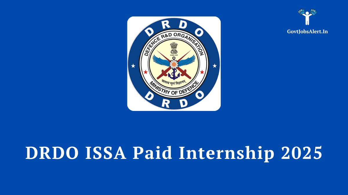Drdo issa paid internship 2025 for final year engineering and science students. Apply now for 25 vacancies in delhi.