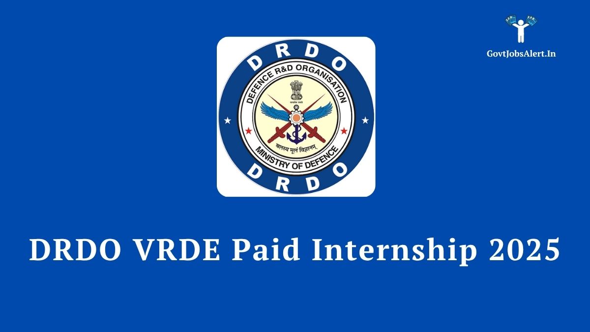 Drdo vrde paid internship 2025 for engineering students. An opportunity to work in india's top defence research organization.