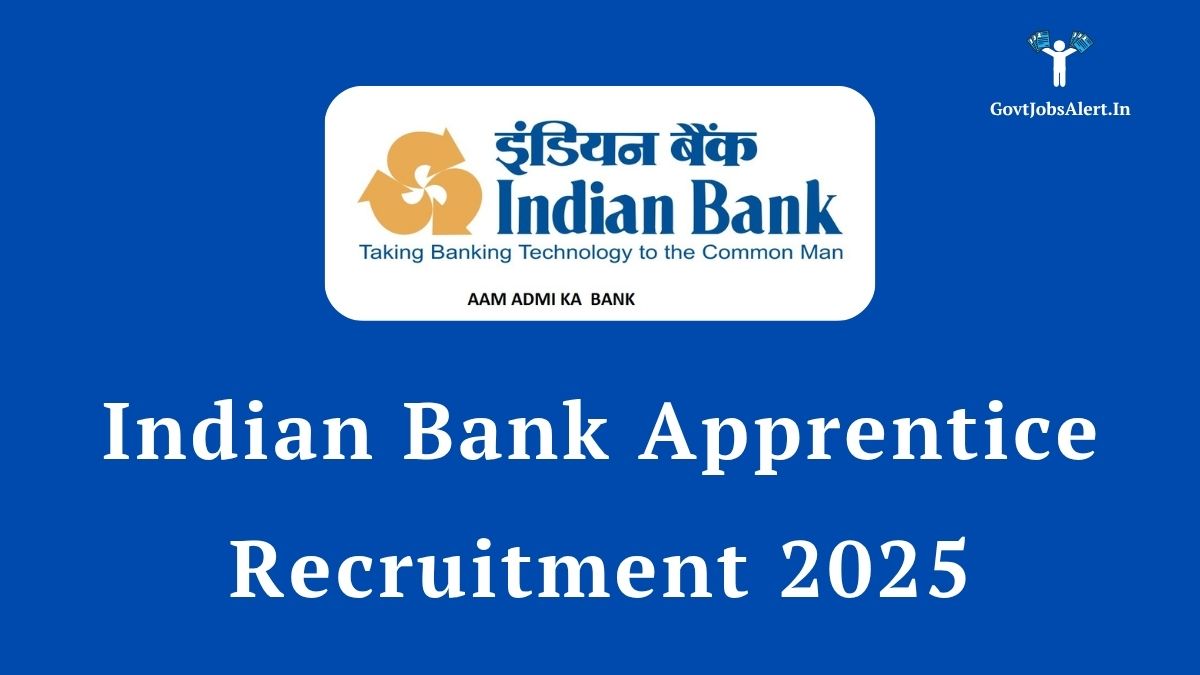 Official banner for the indian bank apprentice recruitment 2025, announcing 1500 vacancies for graduates to join as apprentices.