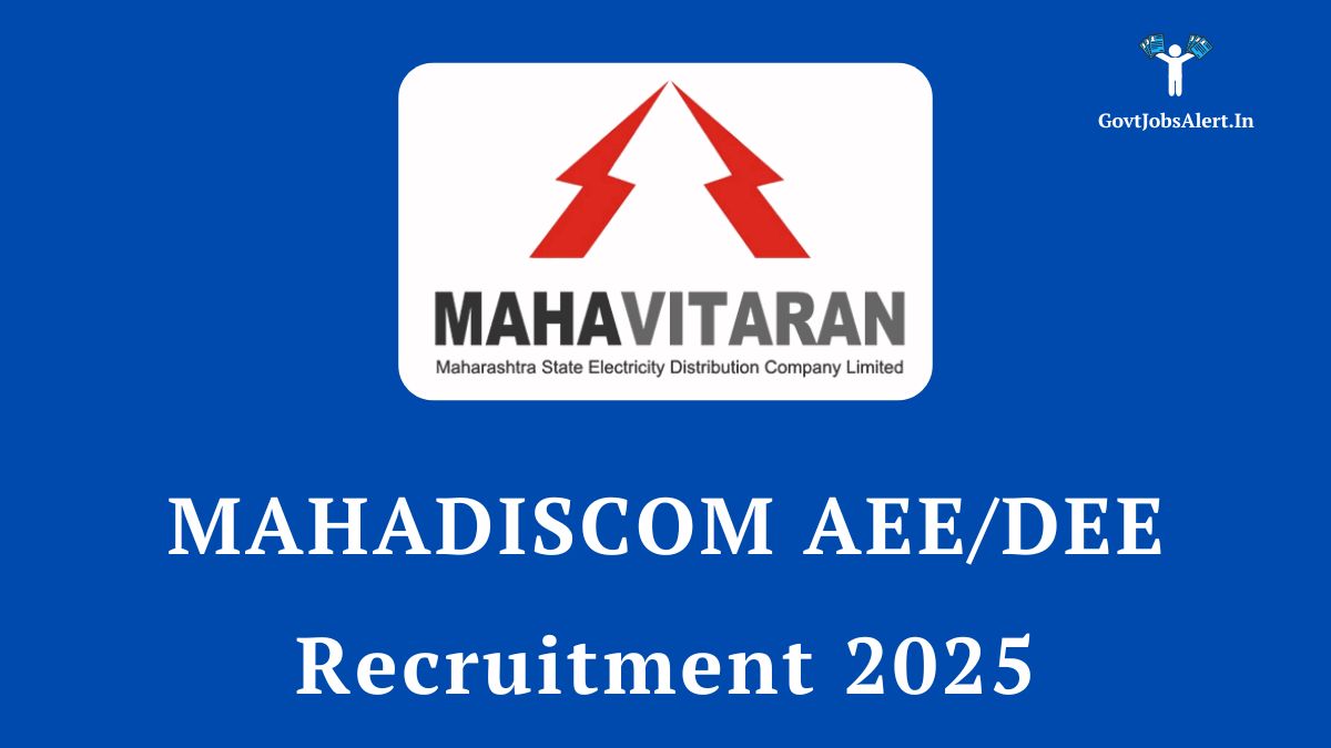 Mahadiscom aee/dee recruitment 2025 notification for engineer posts in maharashtra with high salary.