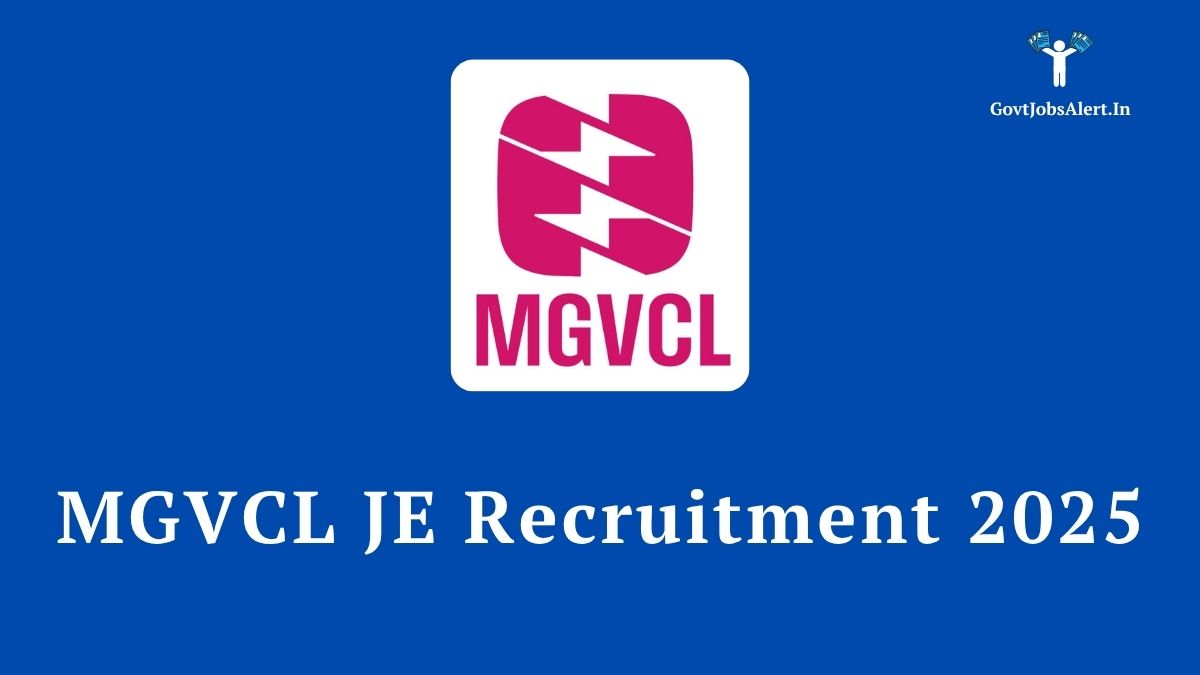 Mgvcl je recruitment 2025 notification for 62 junior engineer (civil) posts. Apply online for guvnl jobs.