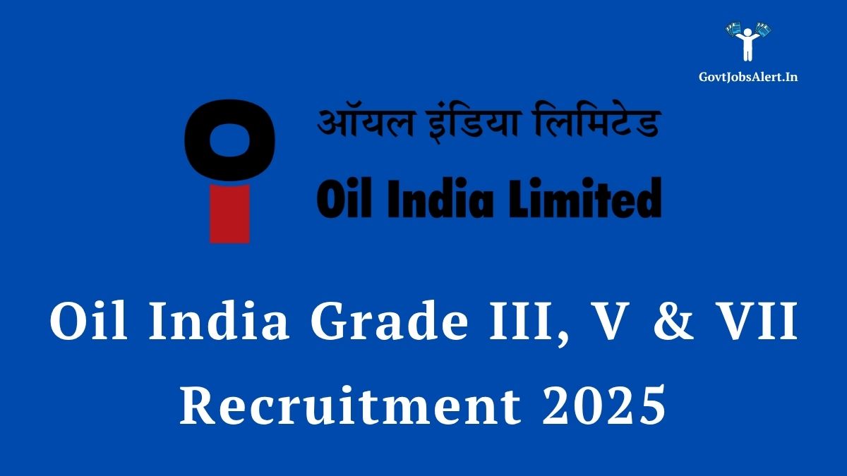 Oil india recruitment 2025 notification for 263 grade iii, v & vii posts - check eligibility and apply online.