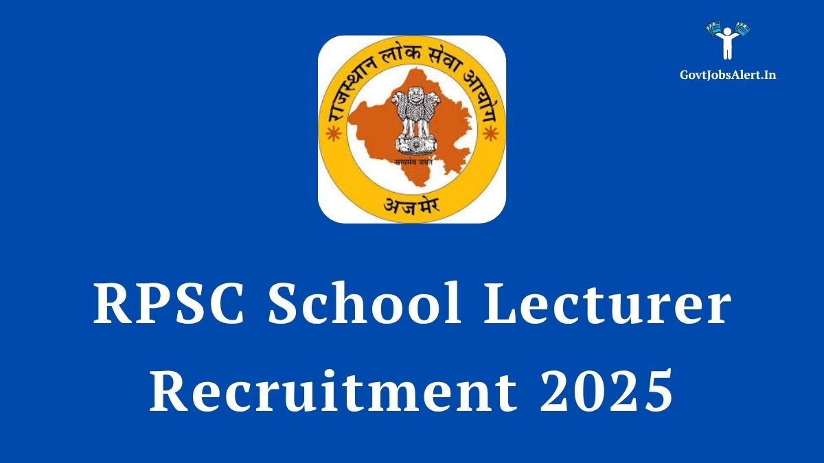 Rpsc school lecturer recruitment 2025 notification for 3225 vacancies for school lecturer and coach posts in rajasthan.