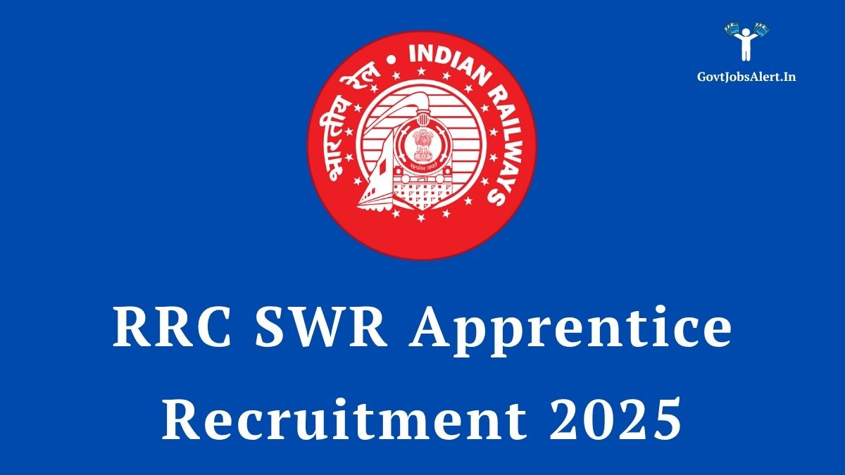 Rrc swr apprentice recruitment 2025 notification - indian railways logo with the text for 904 apprentice vacancies.