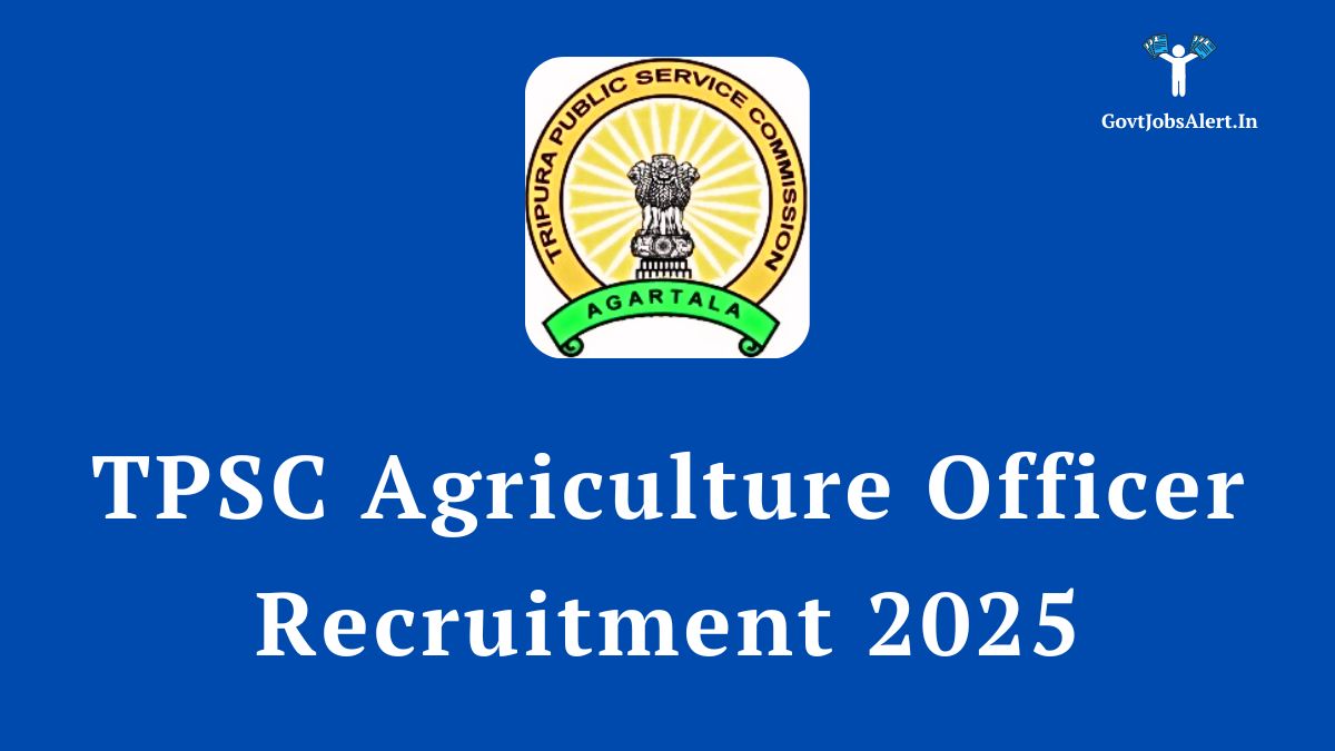 Tpsc agriculture officer recruitment 2025 notification for 136 group-b gazetted posts. A graphic showing the tpsc logo and text about the job opportunity.