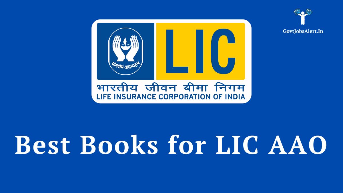 Lic logo with the text 'best books for lic aao'. A complete guide for generalist and specialist exam preparation.