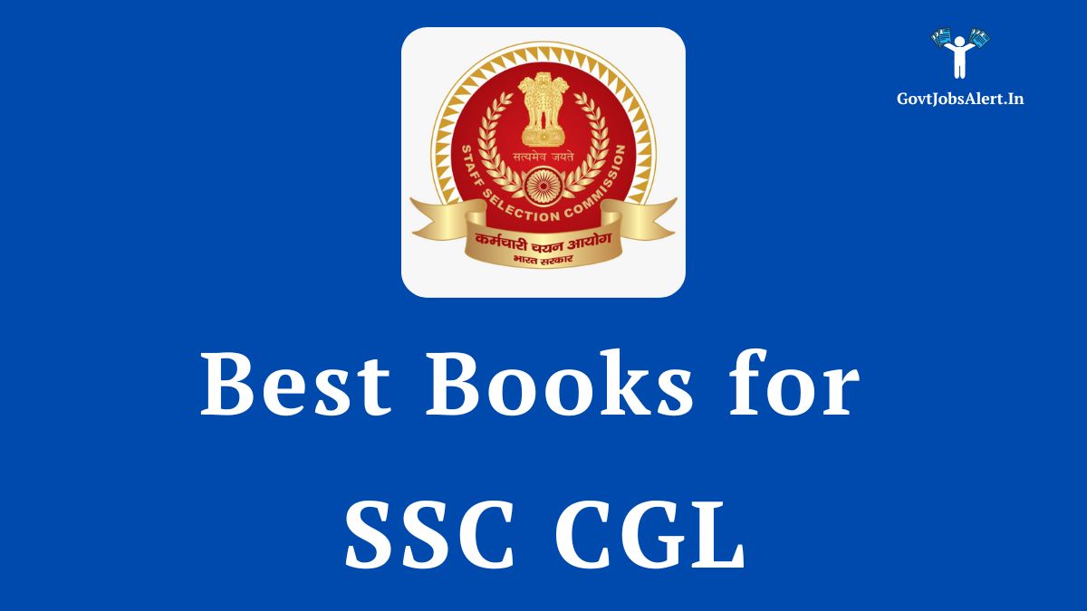 Best books for ssc cgl exam preparation guide featuring the official staff selection commission logo.