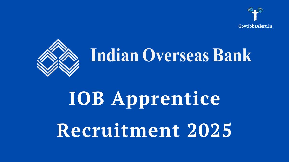 Iob apprentice recruitment 2025 notification for 750 graduate vacancies. Apply online now.
