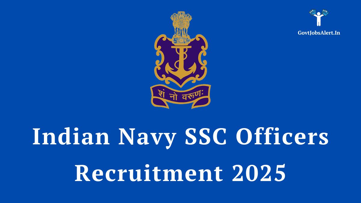 Indian navy ssc officers recruitment 2025 notification details for 260 vacancies, featuring the indian navy logo.