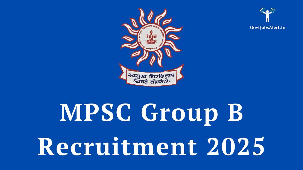 Mpsc group b recruitment 2025 notification for 282 aso and sti posts, featuring the maharashtra public service commission logo.