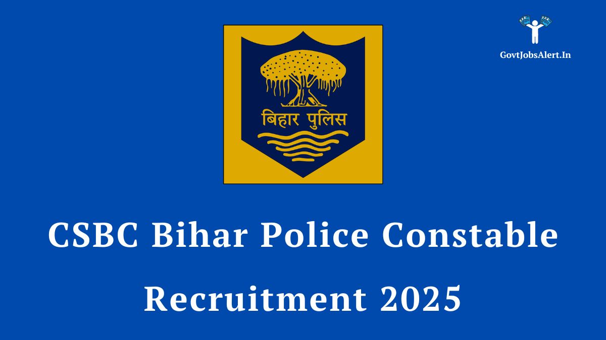 Csbc bihar police constable recruitment 2025 notification for 4,128 vacancies, featuring the bihar police logo.