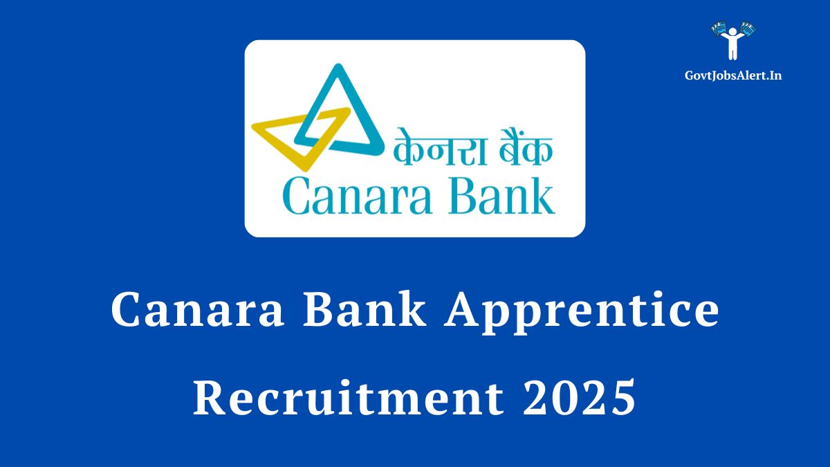 Canara bank apprentice recruitment 2025 official notification for 3500 vacancies, featuring the canara bank logo.