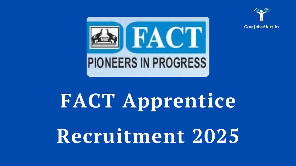 Fact apprentice recruitment 2025 notification - official logo for 84 graduate & technician apprentice vacancies.