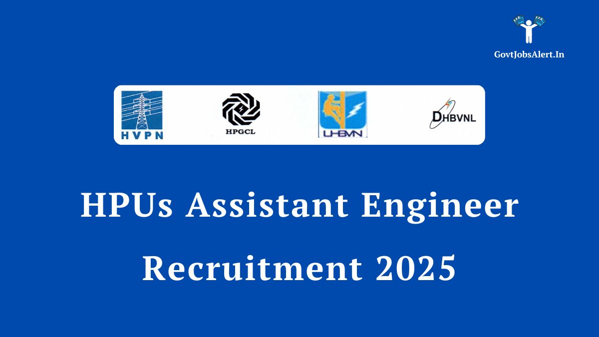 Hpus assistant engineer recruitment 2025 notification banner showing logos of haryana power utilities for 285 ae vacancies.