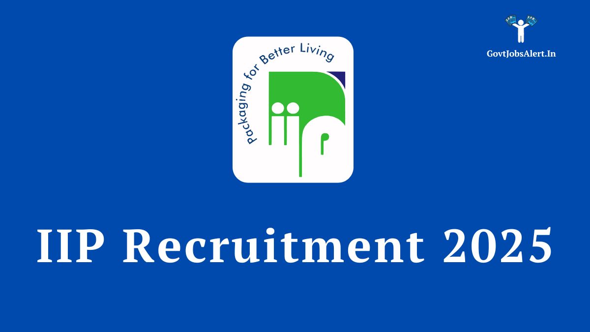 Iip recruitment 2025 - apply for various posts at the indian institute of packaging. Official notification for director, clerk, and other vacancies.