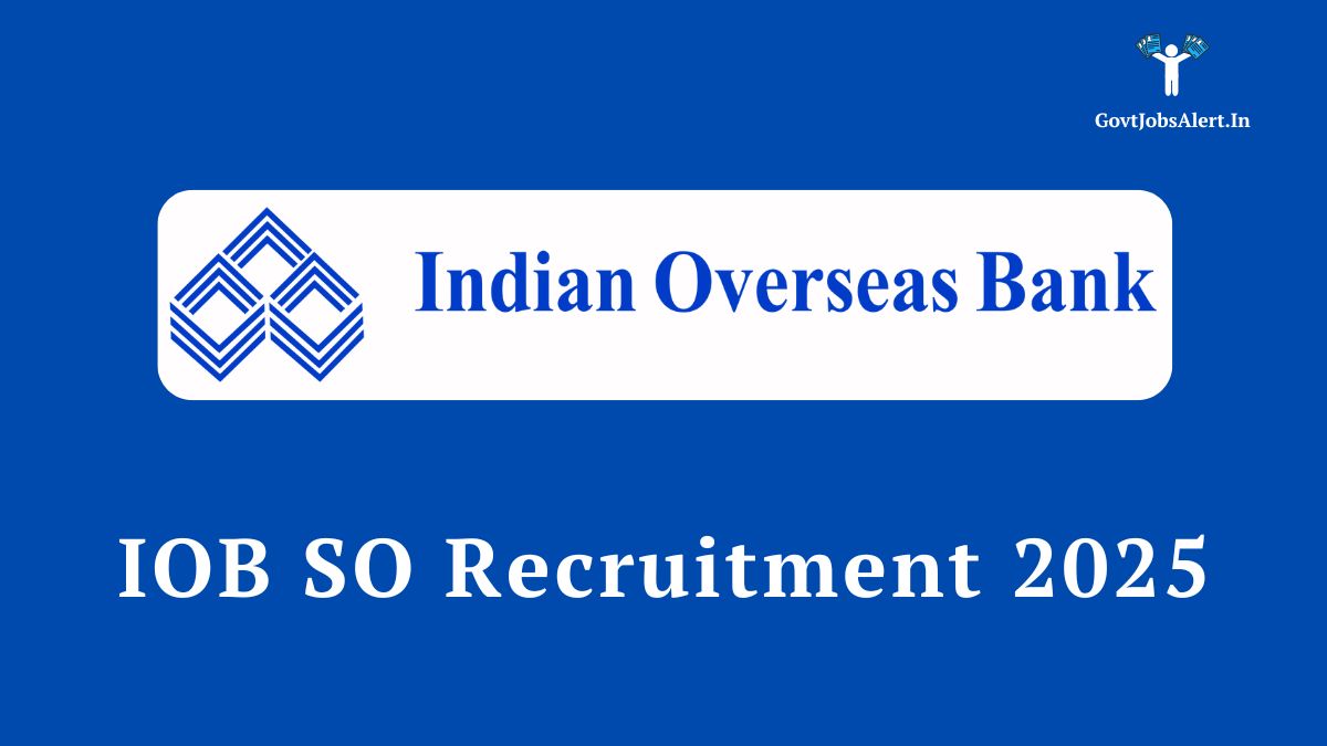 Iob so recruitment 2025 notification for 127 specialist officer vacancies. Apply online at iob. Bank. In.