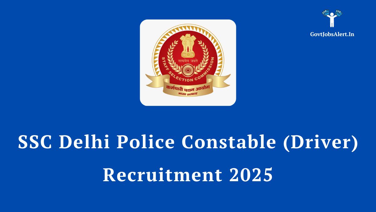Official logo of the staff selection commission (ssc) for the ssc delhi police constable (driver) recruitment 2025 announcement.
