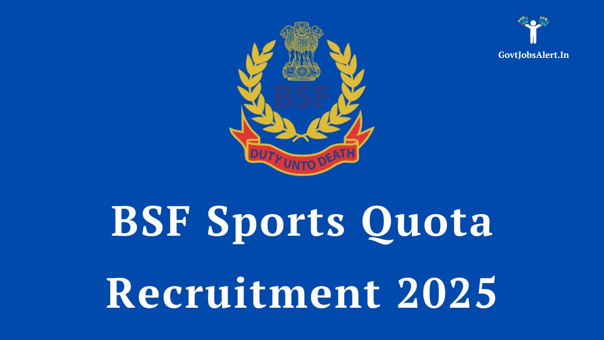 Bsf sports quota recruitment 2025 announcement for 391 constable (general duty) vacancies for sportspersons.