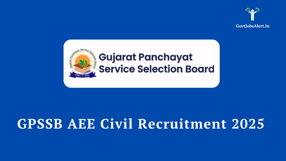 GPSSB AEE Civil Recruitment 2025 Notification for 350 Additional Assistant Engineer vacancies in Gujarat.