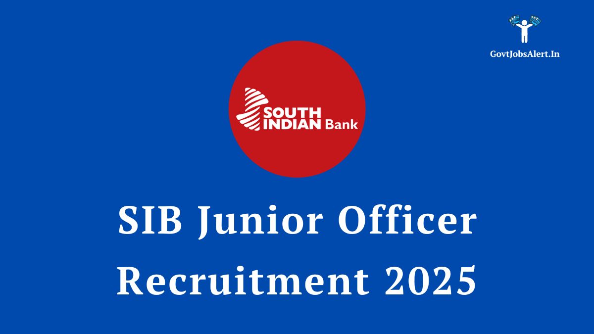 South indian bank junior officer recruitment 2025 announcement for graduate job vacancies.