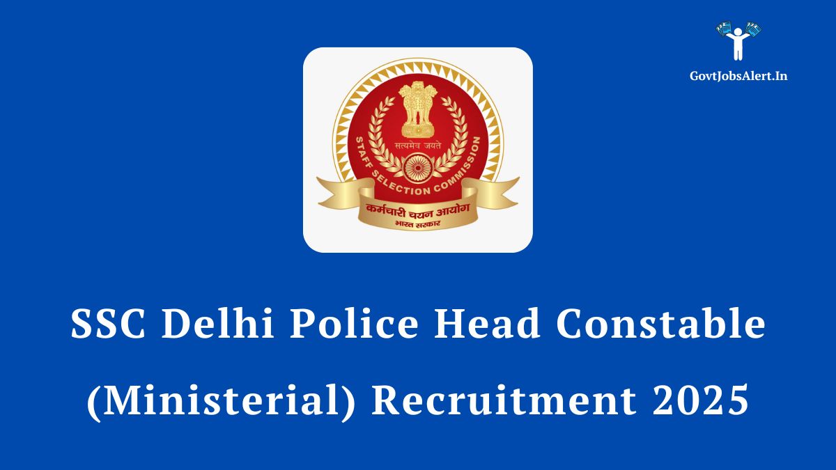 The official logo of the staff selection commission (ssc) for the ssc delhi police head constable (ministerial) recruitment 2025 notification.