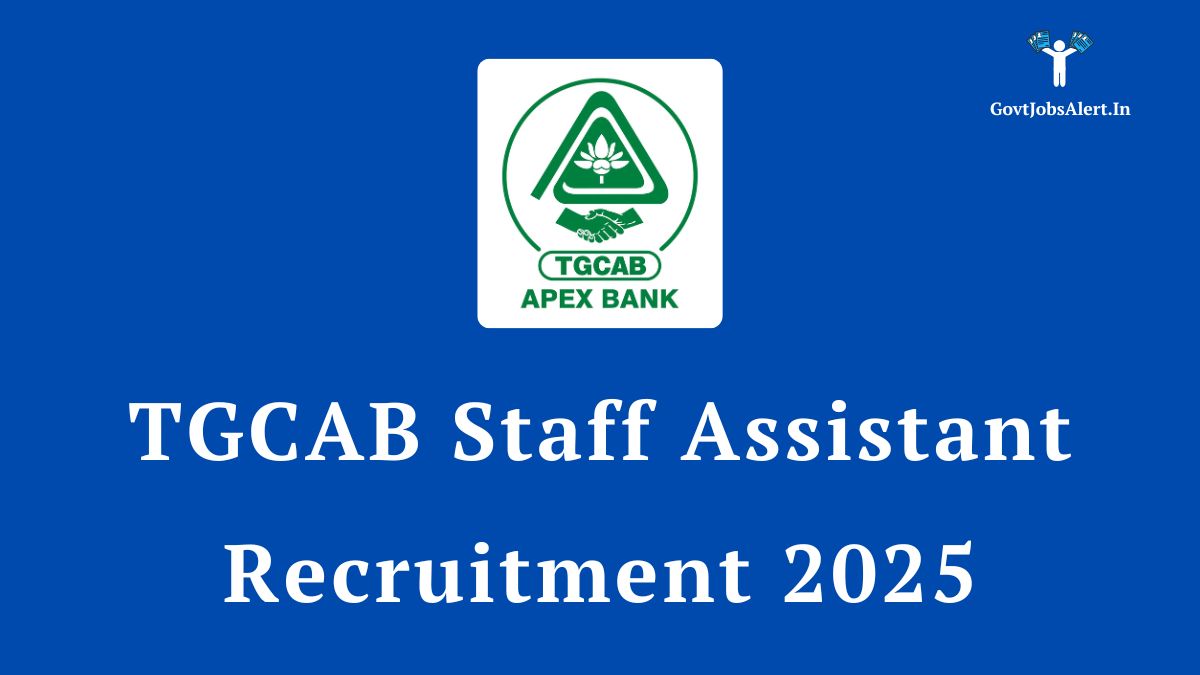 Tgcab Staff Assistant Recruitment 2025: Apply Online For 225 Posts In Telangana Dccbs 2 Tgcab staff assistant recruitment 2025