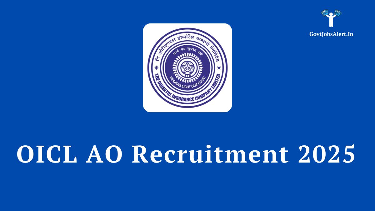 OICL AO Recruitment 2025 Short Notice