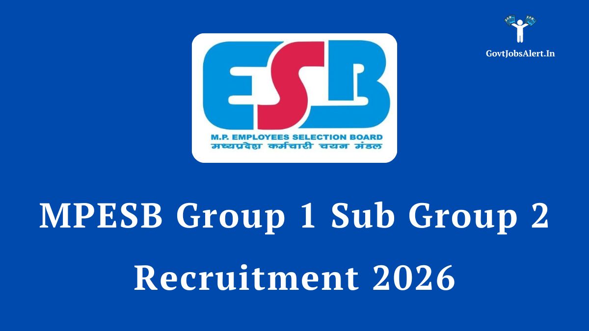 MPESB Group 1 Sub Group 2 Recruitment 2026